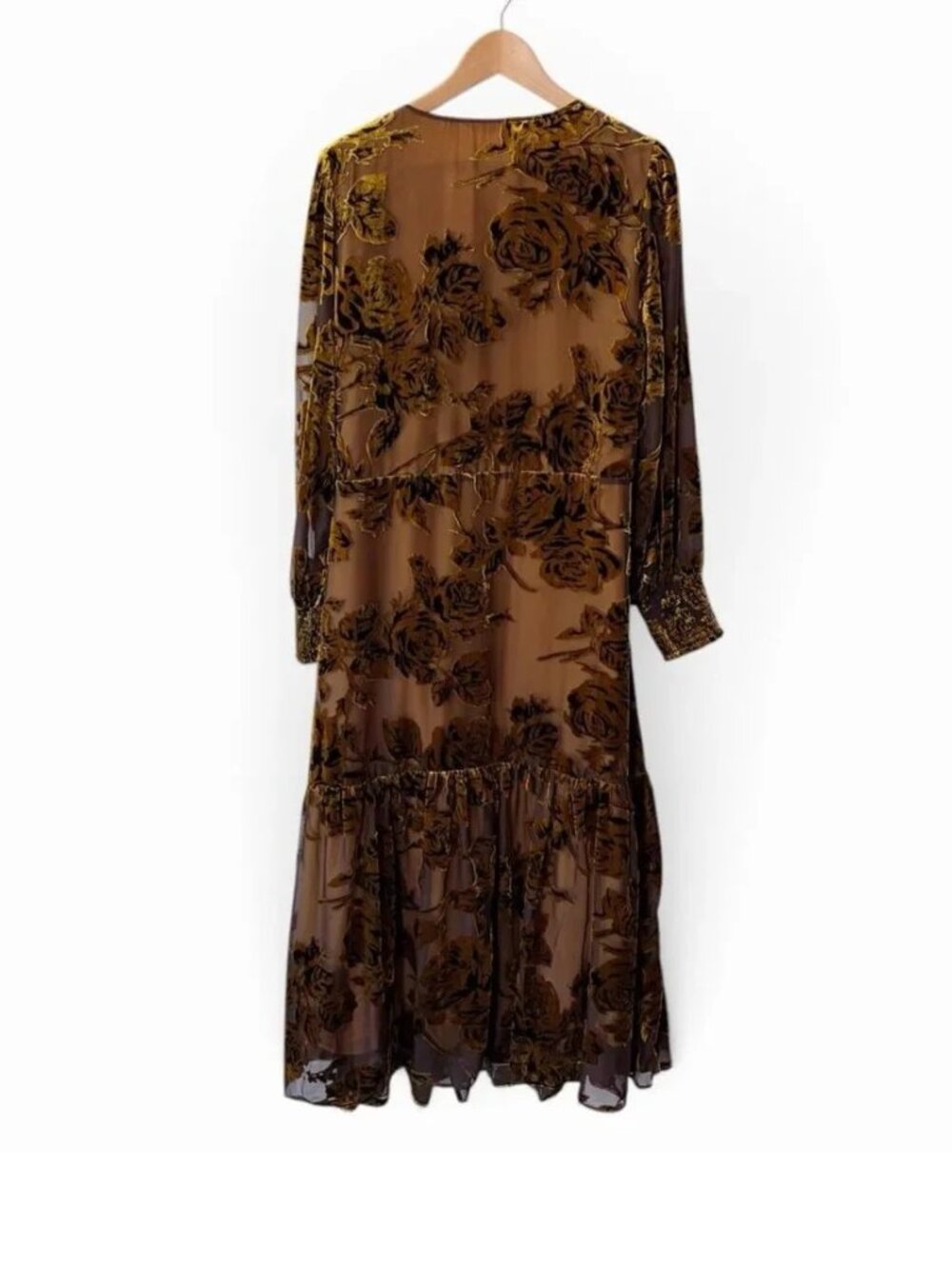Soft Surroundings Jamila Velvet Burnout Dress (L) - Picture 4 of 8